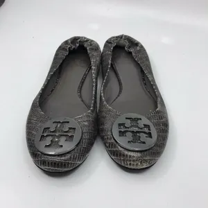 TORY BURCH Pewter Ballerina Flats size 6 thumbnail 5