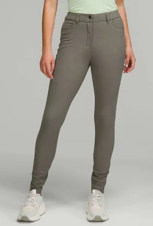 Lululemon City‎ Sleek 5 Pocket High Rise Skinny Pant Grey Sage 29 EUC thumbnail 1