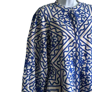 Sézane NWT Alizia Dress Sz 38 Linen Cotton Blend Texuted Embroidered thumbnail 11