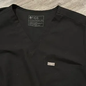 Figs Black Scrub Top 4X thumbnail 8