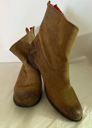 Dolce Vita Suede Leather Ankle Boot Women Sz 7 Brown Zip In Back‎ Western Style thumbnail 1