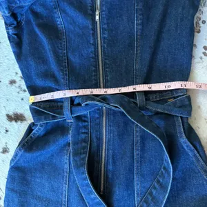 ARITZIA DENIM FORUM Jerry Denim Jumpsuit Front Zip‎ Size XS thumbnail 5