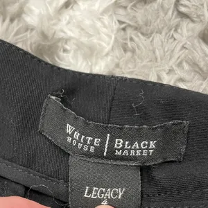White House Black Market Legacy Tapered Ankle Cuffed Hem Pants Black 4 thumbnail 5