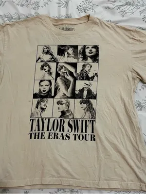 Taylor Swift The Eras Tour Collage Concert Tee Ecru Sz XL Like New thumbnail 7