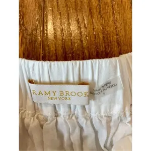 Ramy brook Mickey white mini skirt with blue embroidered waist size 0 thumbnail 6