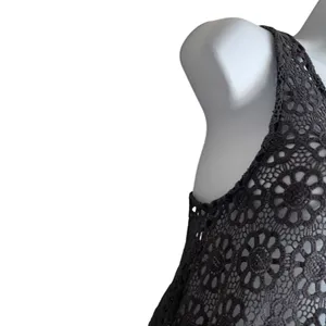 Pins‎ And Needles Womens Crochet Romantic Lace Shell Top XS Brown Indie Festival thumbnail 4