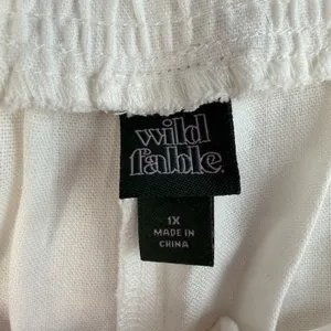 Wild‎ Fable Plus 1X Linen Blend Wide Leg Pants Relaxed Baggy Resort Boho Women’s thumbnail 7