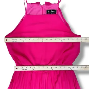 Sam Edelman‎ Pleated Skirt Fit Flare Sleeveless Midi Dress Sundress Pink Small thumbnail 13