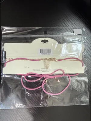 Mia Collection Pink Beaded Cord Choker thumbnail 2