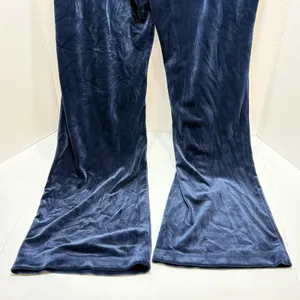 Juicy Couture OG Big Bling Velour Track Pants Navy Rhinestone JUICY Y2K Size L thumbnail 6