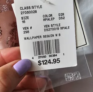 David’s Bridal Blush Pink & Rose Gold Sequin Bridesmaid Dress Size 16 NWT thumbnail 7