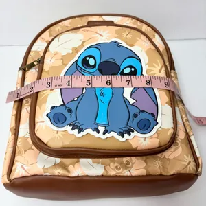 Disney Stitch Floral Backpack Brown,Tan, Fall Halloween New‎ thumbnail 10