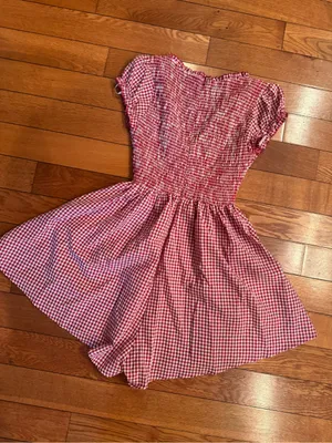 Princess Polly Wescott Red Gingham Romper Playsuit - Size 4 - EUC thumbnail 5