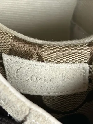 Coach Beyla Tan and Brown Signature Canvas & Suede Sneakers Size 7.5 - VINTAGE thumbnail 10