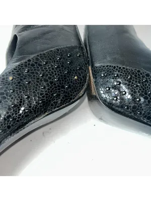 Gianni Bini Womens Platform Heels Size 8 Black Block Heel Studded Textured Pump thumbnail 9