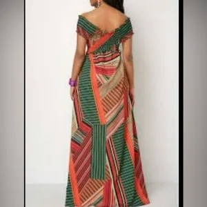 Beautiful off the shoulder (summer/100% polyester) Maxi Dress Size 2X.no brand. thumbnail 2