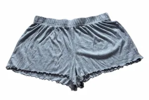Primark Women's Soft Ribbed Lounge Shorts - Gray thumbnail 1