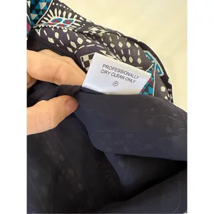 Tory Burch Camilla Dasha Silk Blue and Black Print Dress Size 4 thumbnail 9