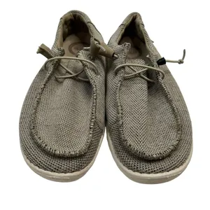 Hey Dude Size‎ 8 Wendy Loafers Sox Beige Knit Slip On Shoes Lightweight Women's thumbnail 2
