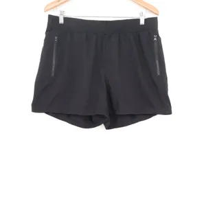 Z by Zella Womens Black Active Workout Shorts Front Zip Pockets Size L thumbnail 2