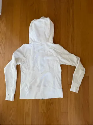 lululemon athletica White Scuba Full-Zip Sweatshirt thumbnail 2