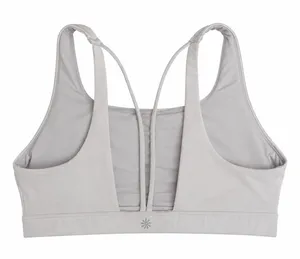 Athleta L Sports Bra Exhale A-C White Low Impact Support Soft Yoga Active 486376 thumbnail 1