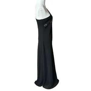 Escada One Shoulder Long Embellished Evening / Event Formal Dress Sz Small thumbnail 12