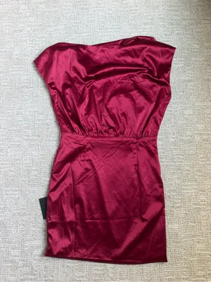 Lulu's Red Satin Cowl-Neck Mini Dress thumbnail 4
