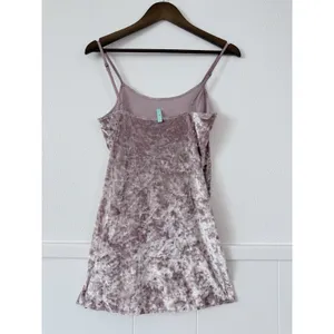 Show Me Your Mumu Velvet Slip Dress XS Dust Pink Y2K Mini Spaghetti Strap Soft thumbnail 4