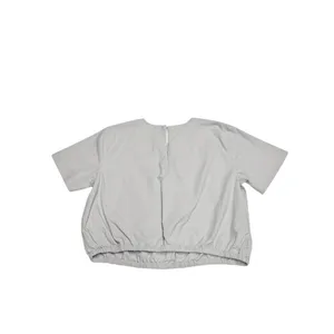 Aritzia Wilfred Cotton Lausanne Blouse in Lune (grey) in size Medium thumbnail 4