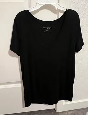 Black Modal Skimming Tee thumbnail 1
