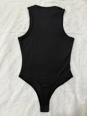 Aeropostale Black Sleeveless Thong Bodysuit Size Small thumbnail 5