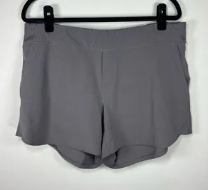Athleta Brooklyn Shorts Silver Bells Gray Pockets Activewear Travel Hiking Sz 14 thumbnail 1