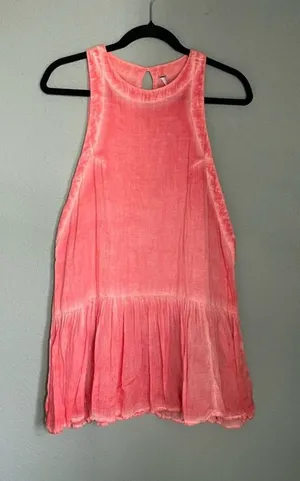 Free People Breathless Moments Tunic Dress Size Small Peach Coral Cotton thumbnail 1