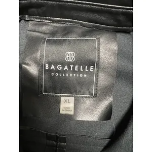 Bagatelle Collection Black Faux Leather Shacket Long Shirt Jacket‎ XL thumbnail 7