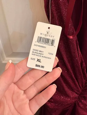 Windsor red sparkly dress with open back  thumbnail 3