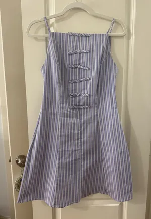 Purple Striped Mini Dress thumbnail 1