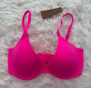 Skims Fits Everybody Scoop Plunge Bra Neon Pink Size 32DD thumbnail 1