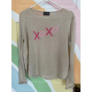 Wooden Ships XOXO Sweater Womens Small Cream Knit Slouchy Casual thumbnail 4