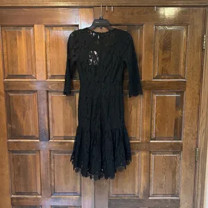 NWT Hello Molly Call It‎ Love Midi Dress Black Size Small 4 Lace High Low V Neck thumbnail 5
