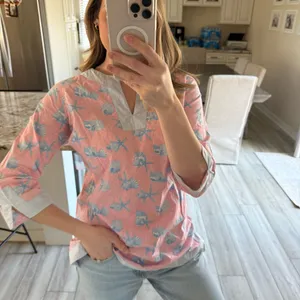 Vineyard Vines Pink Seashell Print Tunic Top Size Medium thumbnail 4