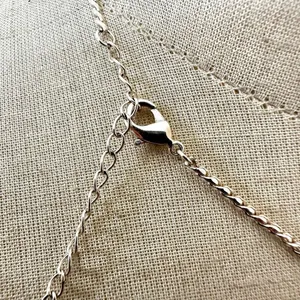 Silver tone rhinestone bead necklace thumbnail 6