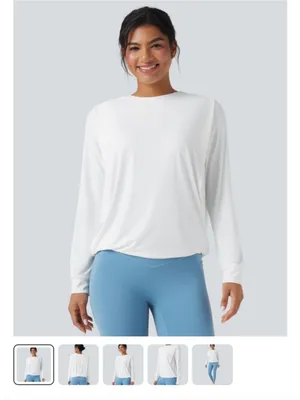 HALARA Classic White Long Sleeve Top thumbnail 2