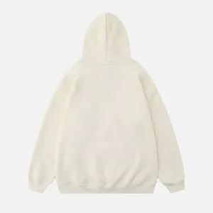 Aelfric Eden Cream Apricot Embroidery Cartoon Ghost Hoodie thumbnail 2