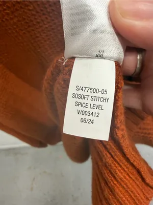 NWT Old Navy orange brown waffle knit sweater cozy fall Halloween autumn outdoor thumbnail 9