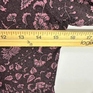American Eagle Purple Floral Top Womens Small Flare Sleeve Boho Whimsigoth Fairy thumbnail 8