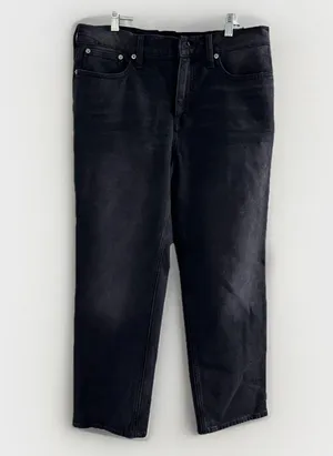 J.‎ Crew Midi Rise Classic Straight Jean Women's 30P Black Stretch Denim thumbnail 3