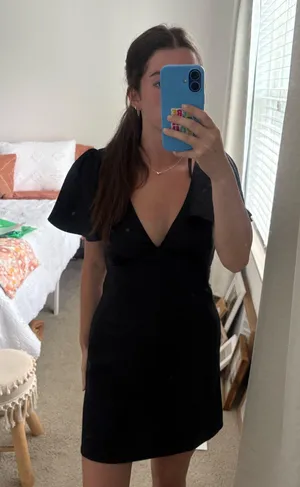 Showpo Satin Black Dress Tie thumbnail 1
