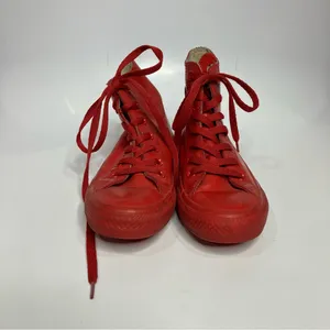 Converse all star HI rubber Red sneakers‎ hightop Unisex sizing women’s 5 thumbnail 3