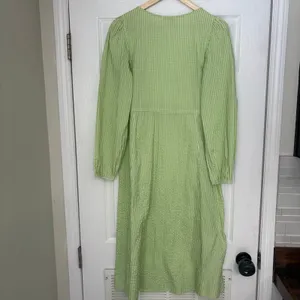 Monki Green And White Gingham Plaid Seersucker Midi Dress Size‎ XS thumbnail 2
